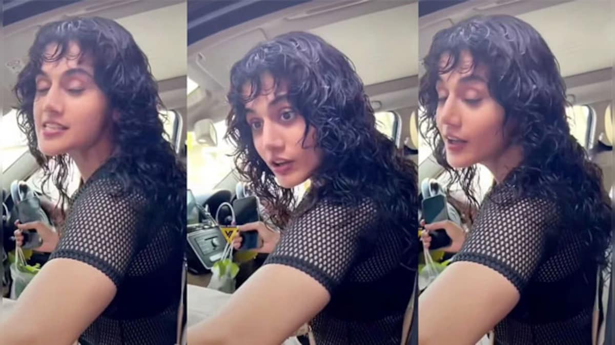 Watch: Taapsee Pannu gets annoyed as paparazzi block her car door