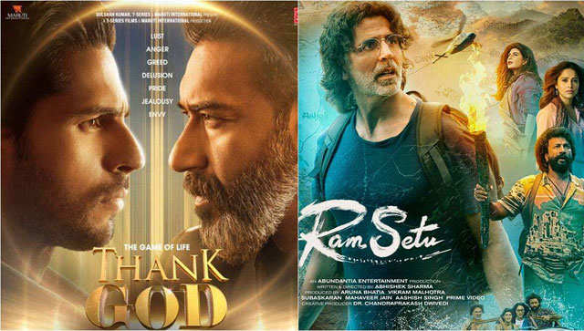 Trade Talk: Low footfalls for Akshay Kumar's Ram Setu and Ajay Devgn's Thank God shock the trade Trade Talk: Low footfalls for Akshay Kumar's Ram Setu and Ajay Devgn's Thank God shock the trade