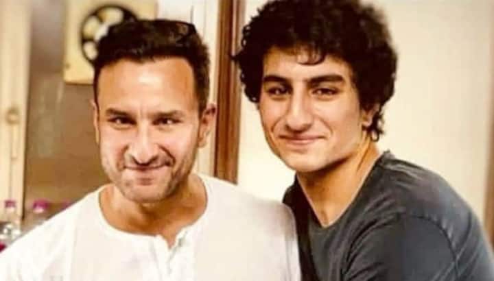 Saif Ali Khan and son Ibrahim share a warm hug, fans call them twins