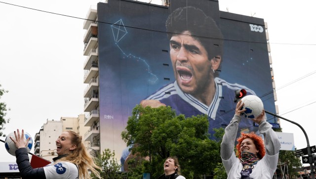 FIFA World Cup 2022: A giant Diego Maradona mural emerges in Argentina ahead of tournament FIFA World Cup 2022: A giant Diego Maradona mural emerges in Argentina ahead of tournament