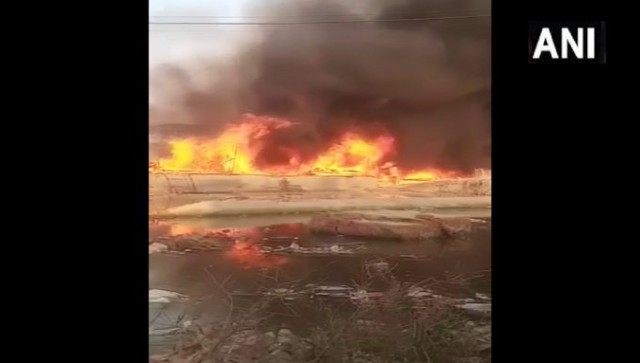 Noida: Around 2 dozen shanties gutted in fire, no casualty reported Noida: Around 2 dozen shanties gutted in fire, no casualty reported