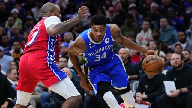 NBA: Giannis Antetokounmpo argues with arena worker, flings ladder after defeat NBA: Giannis Antetokounmpo argues with arena worker, flings ladder after defeat