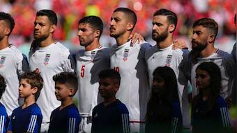 FIFA World Cup: Iran team sing national anthem before Wales encounter