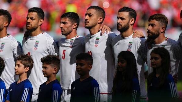 FIFA World Cup: Iran team sing national anthem before Wales encounter