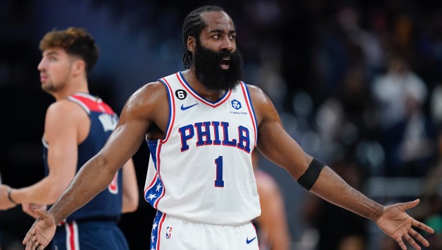 NBA: 76ers star James Harden out a month with right foot tendon strain NBA: 76ers star James Harden out a month with right foot tendon strain