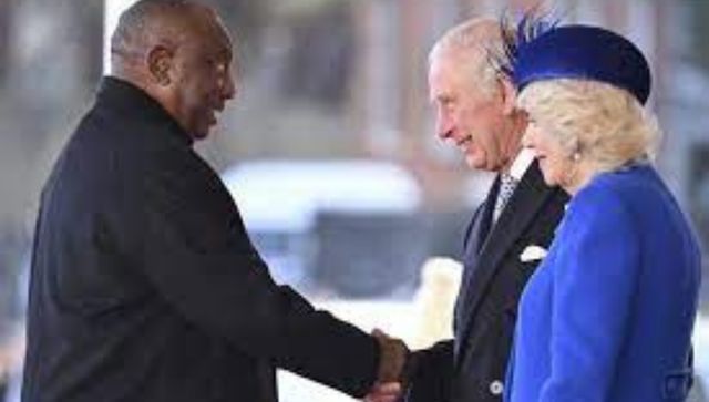 In first state visit of his reign, King Charles III welcomes South African leader Cyril Ramaphosa In first state visit of his reign, King Charles III welcomes South African leader Cyril Ramaphosa