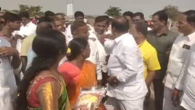 Watch: Invited late to school's inauguration, TRS MLA assaults govt official in Telangana's Gadwal