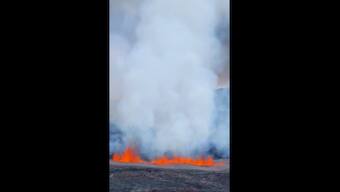 Largest active volcano Mauna Lao erupts after 38 years, aerial view amazes Internet