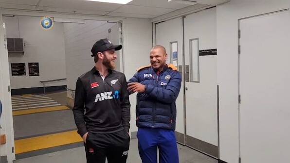 Watch: Shikhar Dhawan and Kane Williamson share a few light moments ahead of ODI series