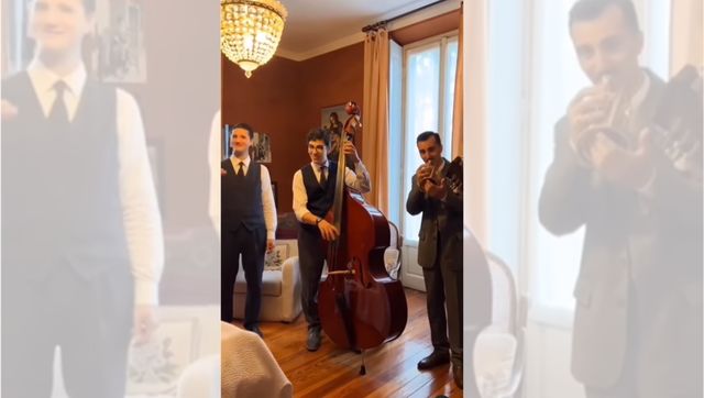 Watch: Musical band performs live before bedridden 94-year-old; internet amazed Watch: Musical band performs live before bedridden 94-year-old; internet amazed