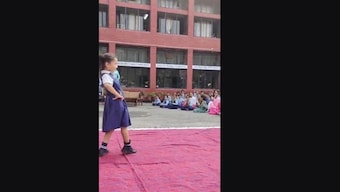Viral video: School girl shows off skilful dance moves on Rajasthani song