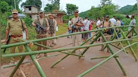 Post Assam-Meghalaya border row, protesters burn effigies of Amit Shah, CM Sangma in Shillong