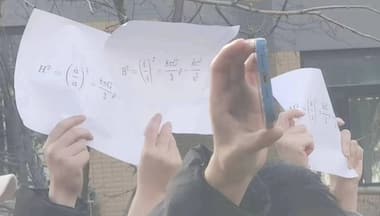 China COVID protests: Why demonstrators are holding up papers with a physics equation