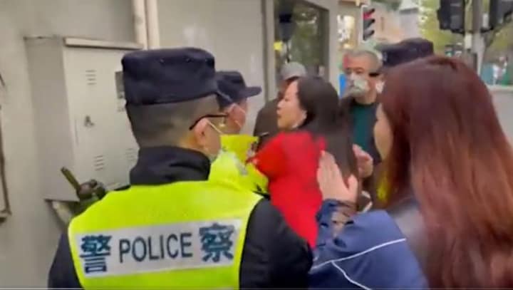 WATCH: Chinese police patrol orders people to delete content on their smartphones