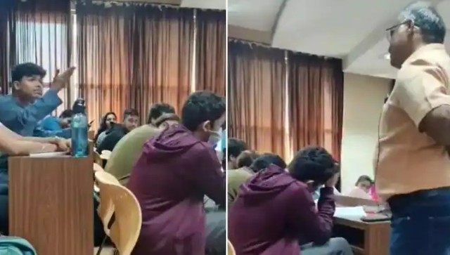Watch: Muslim student calls out professor in Karnataka, 'Can't call me a terrorist' Watch: Muslim student calls out professor in Karnataka, 'Can't call me a terrorist'