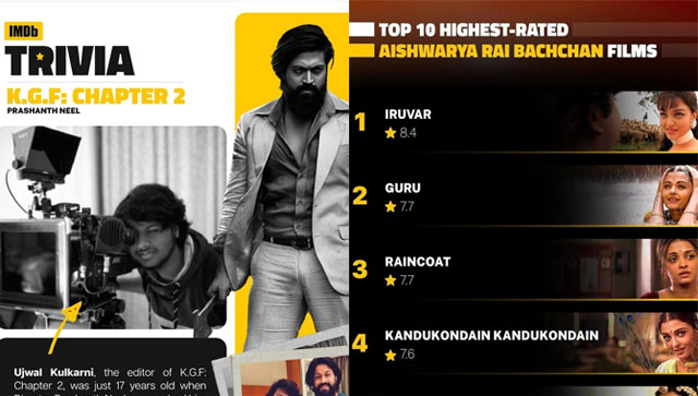 From KGF 2 trivia to top rated Aishwarya Rai Bachchan films, IMDb launches new social media handles in India From KGF 2 trivia to top rated Aishwarya Rai Bachchan films, IMDb launches new social media handles in India