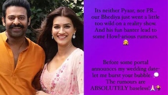 Kriti Sanon reacts to reports of her dating Prabhas, says 'Before somebody announces my wedding date...'