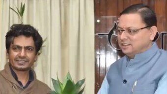 CM Pushkar Singh Dhami felicitates Nawazuddin Siddiqui in Uttarakhand