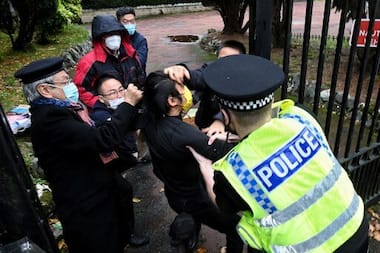 UK: Beijing recalls six diplomats accused of assaulting Hong Kong protester at Chinese consulate in Manchester
