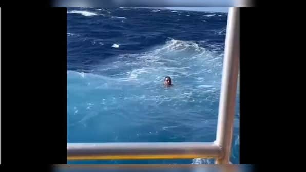 Fishing boat rescues man stuck at sea for 24 hours; watch dramatic clip