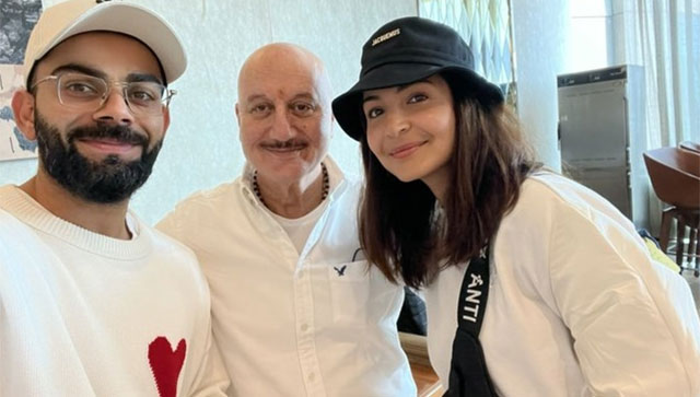 Anupam Kher on meeting Virat Kohli and Anushka Sharma: 'Their warmth was beautifully infectious' Anupam Kher on meeting Virat Kohli and Anushka Sharma: 'Their warmth was beautifully infectious'