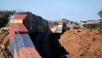 US to remove makeshift container border from Mexico border in Arizona