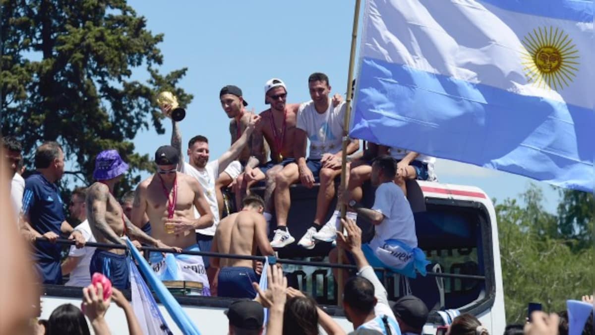 Argentina World Cup victory bus parade abandoned for helicopter ride due to packed crowds