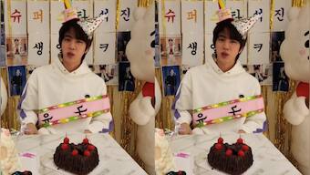Watch: BTS’ Jin cuts his birthday cake and complains about Jungkook’s absence