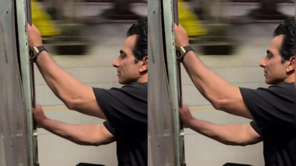 Might be entertaining in films but 'not real life': Sonu Sood sits by door of moving train, Railway police responds