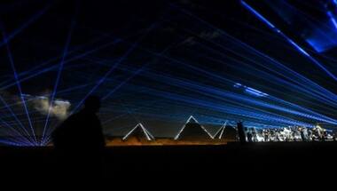 Egypt uses ancient grandeur of pyramids for fashion, concerts