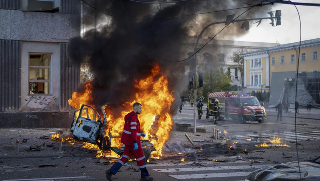Russia-Ukraine War: Several buildings damaged as Russian drones strike Kyiv Russia-Ukraine War: Several buildings damaged as Russian drones strike Kyiv