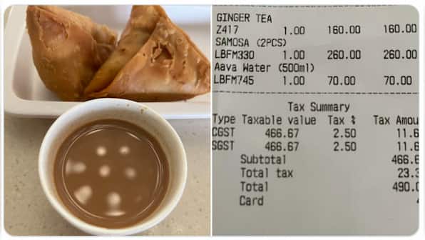 Woman pays Rs 490 for tea, two samosas, a bottle of water; shares 'shocking' bill