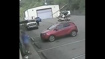 Viral video: Helicopter ends up crashing during take-off after pilot loses control