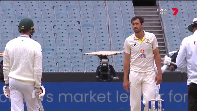 'Stay in the crease. It's not that hard': Mitchell Starc loses his cool at Theunis de Bruyn; watch video 'Stay in the crease. It's not that hard': Mitchell Starc loses his cool at Theunis de Bruyn; watch video