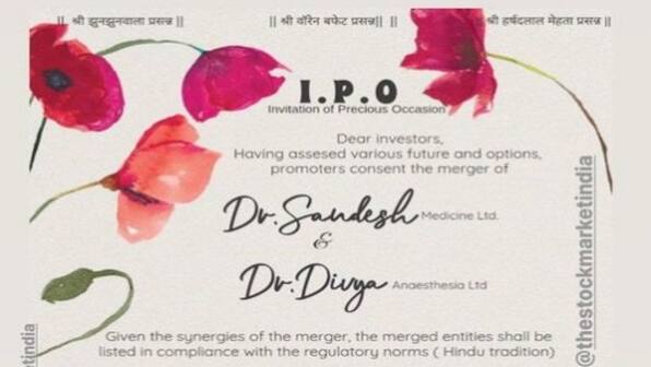 Viral: Stock market-themed wedding invite from Maharashtra leaves internet in splits
