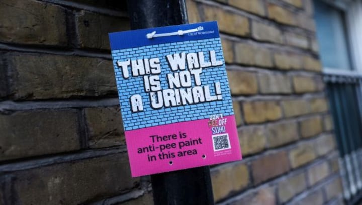 ‘Pee-back time’: A paint that splashes urine back on those relieving themselves in public in London