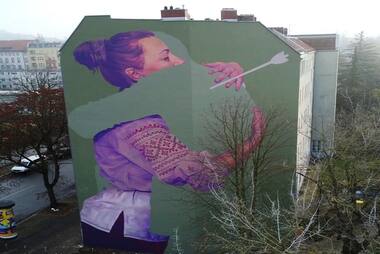 Art collective in Berlin dedicates mural to Ukrainian women who lost their loved ones in war