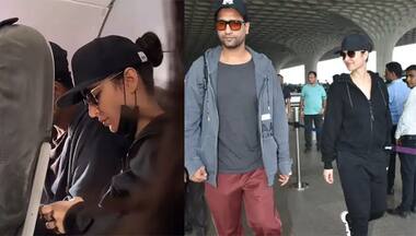 Vicky Kaushal and Katrina Kaif fly in economy class, internet can't keep calm!