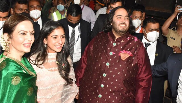 Anant, the youngest child of Asia's richest man, Mukesh Ambani, wore an  ultra-rare $1.4 million Patek Philippe adorned with rubies and diamonds to  match the attire for his pre-wedding festivities. The off-catalog