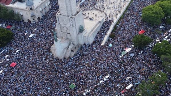 FIFA World Cup: Lionel Messi's hometown of Rosario celebrates after Argentina beat France in final - Watch