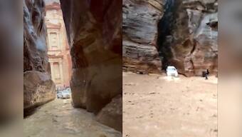 WATCH: Flash floods hit ancient city of Petra in Jordan, force evacuation of 1,700 tourists