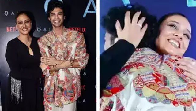 Qala screening: Tabu gets teary-eyed as Irrfan Khan's son Babil Khan comes to hug her Qala screening: Tabu gets teary-eyed as Irrfan Khan's son Babil Khan comes to hug her