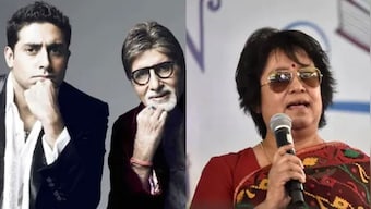 Writer-activist Taslima Nasreen says, 'Don't think Abhishek Bachchan is as talented as Amit Ji,' actor responds