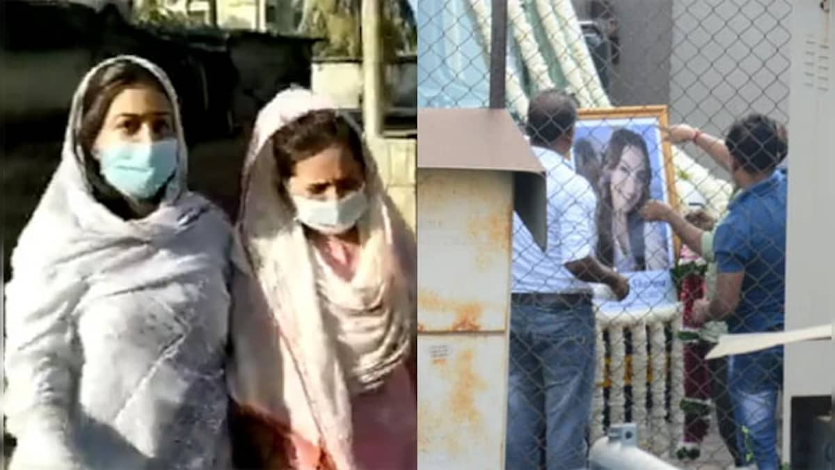 Watch: Sister and mother of accused Sheezan Khan in Tunisha Sharma's suicide case attend her last rites