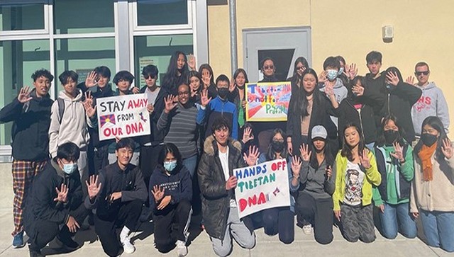 'Hands off Tibetan DNA': Students protest against US company for collecting 'pin-prick' blood samples in Tibet 'Hands off Tibetan DNA': Students protest against US company for collecting 'pin-prick' blood samples in Tibet