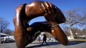 Why is new Martin Luther King Jr monument in Boston labelled obscene