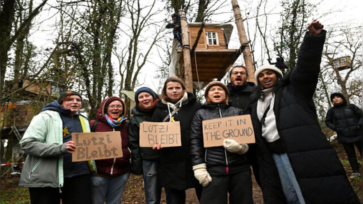 Greta Thunberg joins large-scale protest to save German village