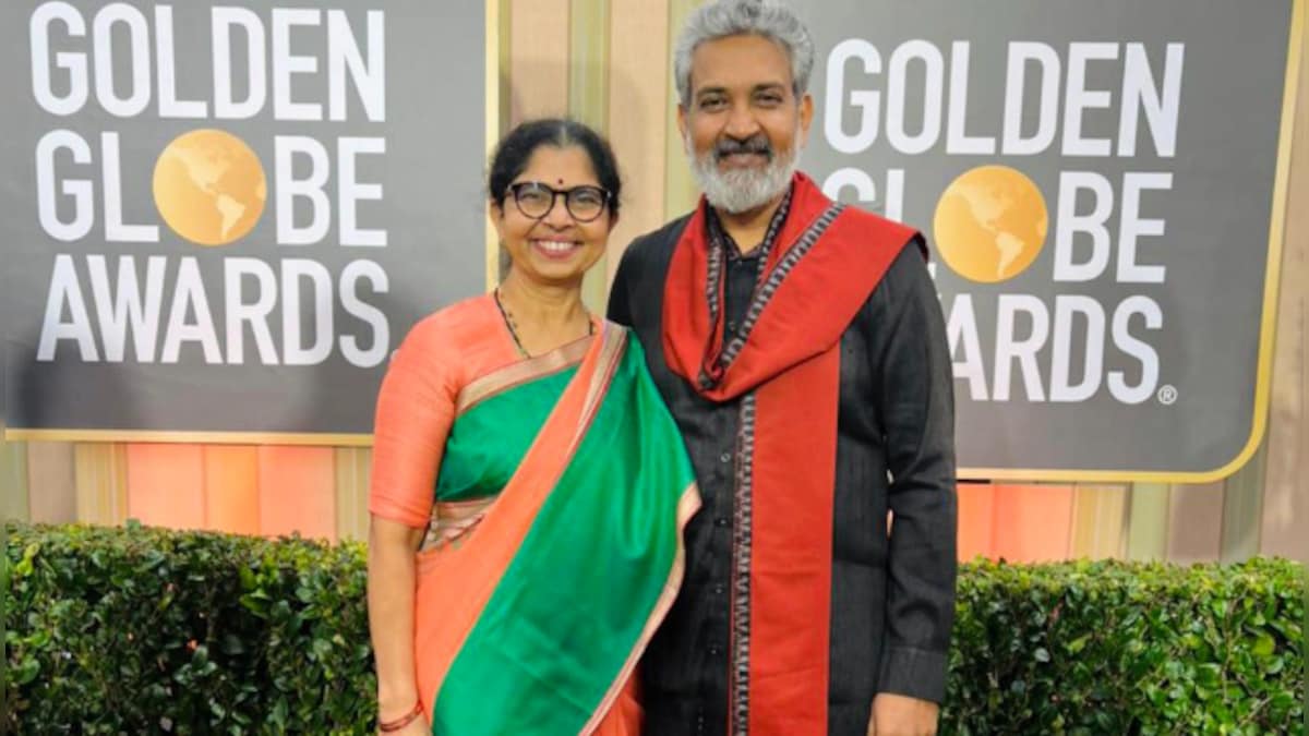 SS Rajamouli rocks 'desi' look at Golden Globes as RRR wins Best Original Song