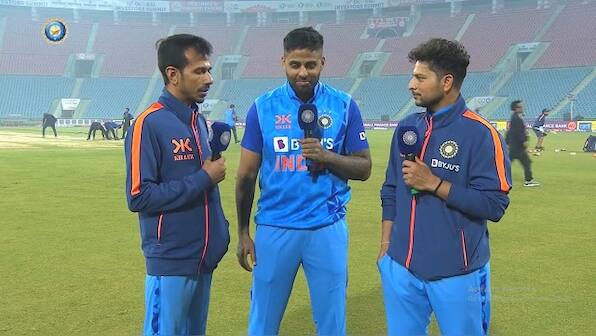Suryakumar Yadav's banter with Yuzvendra Chahal and Kuldeep Yadav wins internet; Watch Video