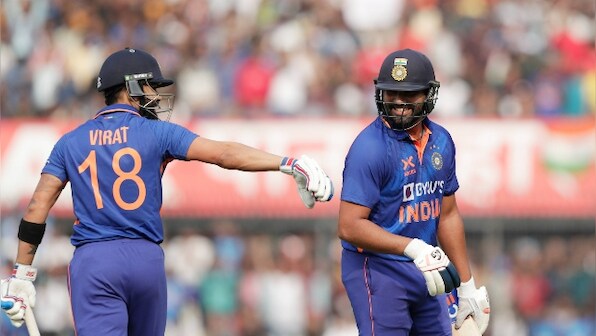 Rohit Sharma hits ton, Virat Kohli applauds, Suryakumar reacts mysteriously; Watch
